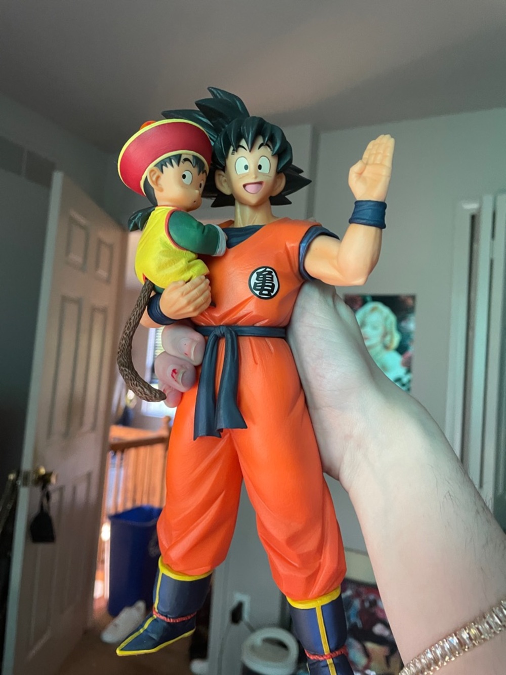 Authentic Goku with Kid Gohan Figure - Orange & Yellow